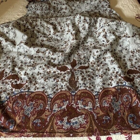 Bohemian WOMAN KNITWEAR FLORAL LONG DRESS SIZE XL​ - Picture 7 of 9